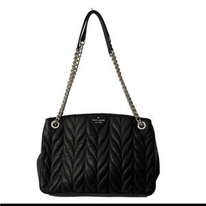 Kate Spade Briar Lane Medium Convertible Shoulder Bag Womens Black Quilted Purse